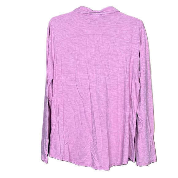 J. Jill Woman’s Pink Button Down Collared Casual Long Sleeve Blouse Size Large - Picture 4 of 4